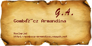 Gombócz Armandina névjegykártya